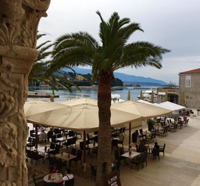 the old town of Rab, the main square Trg Municipum Arba